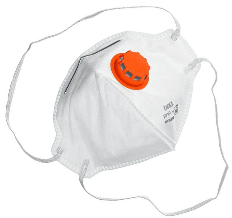 Полумаска противоаэрозольная многослойная с клапаном  FFP1 Dexx, 11102_z01 - фото